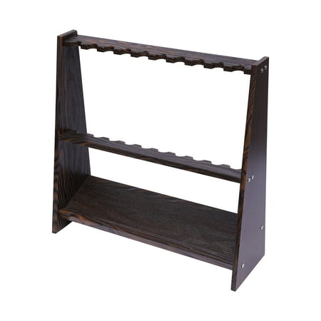Toolven Sturdy 10-Hole Billiard Cue Rack Multifunctional Storage for Cues Golf Clubs Fishing Rods and Small Items Ideal for Home or Bar Use