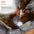 thumbnail image 6 of Alpine Corporation 9" Tall Indoor/Outdoor River Rock Waterfall Tabletop Electric Fountain with LED Lights, 6 of 12
