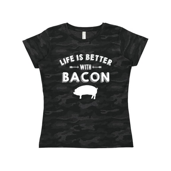 Inktastic Life's Better With Bacon Women's T-Shirt