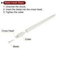 thumbnail image 5 of Uxcell High Speed Steel Plate Plastic Handle Art Craft Hobby Exacto Knife with Cap White, 5 of 6