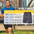 thumbnail image 6 of Tyhengta Men's Athletic Shorts Basketball Workout Gym Quick Dry Shorts Lightweight Mesh Running Shorts Tennis Dark gray 2XL, 6 of 6