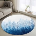 thumbnail image 3 of Gradient Blue Round Area&nbsp;Rug 3.3ft Modern Abstract Art Watercolor Blue Forest Non-Slip&nbsp;Washable Circle Rugs Soft Felt Indoor Floor Mat for Bedroom Kitchen Living Room Bathroom, 3 of 9