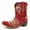 Red, variant on Women Shoes Embroidered Cowboy Riding Warm Middle Heels Tube Short Footwear Red