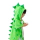 thumbnail image 3 of Toallas de bebé con capucha, algodón con estampado de dinosaurios, linda toalla de baño, albornoz infantil, playa, natación con capucha, poncho para bebés, niños, niñas (verde), 3 of 5