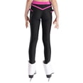 thumbnail image 3 of inlzdz Kids Girls Figure Ice Skating Tights Ballet Dance Leggings Girls Slimming Sweatpants Training Hot Pink 12, 3 of 7