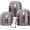 Gray, variant on XIMEI Clear Glass Flameless Candles with Remote, Battery Operated Flickering LED Pillar Candles, Real Wax Wick, 桅3" x H4"/5"/6", Gold