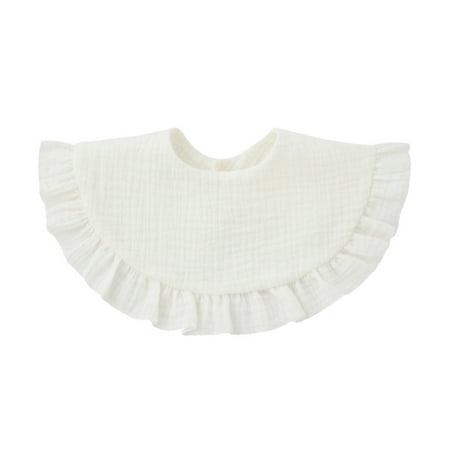 

SIEYIO Toddler Feeding Bib Vintage Ruffle Bib Baby Boy Girl Neutral Gender Soft Bandana