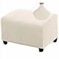 thumbnail image 3 of PrinceDeco Stretch Ottoman Cover Ottoman Slipcovers Rectangle for Living Room Foot Stool Stretch Covers to Fit Ottoman Foot Rest, Thick Checked Jacquard Fabric with Elastic Bottom (Large Size, Sage), 3 of 4