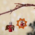 thumbnail image 3 of Mini Resin Christmas Ornaments Set Of 48 - Rustic Christmas Decorations - Small Miniature Christmas Tree Ornaments - Santa Snowman Gingerbread Angel, 3 of 5