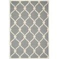 thumbnail image 2 of SAFAVIEH Cambridge Raleigh Geometric Wool Area Rug, Dark Gray/Ivory, 6' x 9', 2 of 8