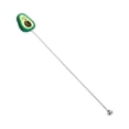 thumbnail image 1 of Justharion Stirrer Stirring Rod Silicone Long Handle Bar Tool Restaurant Cafe Avocado 1Set, 1 of 6