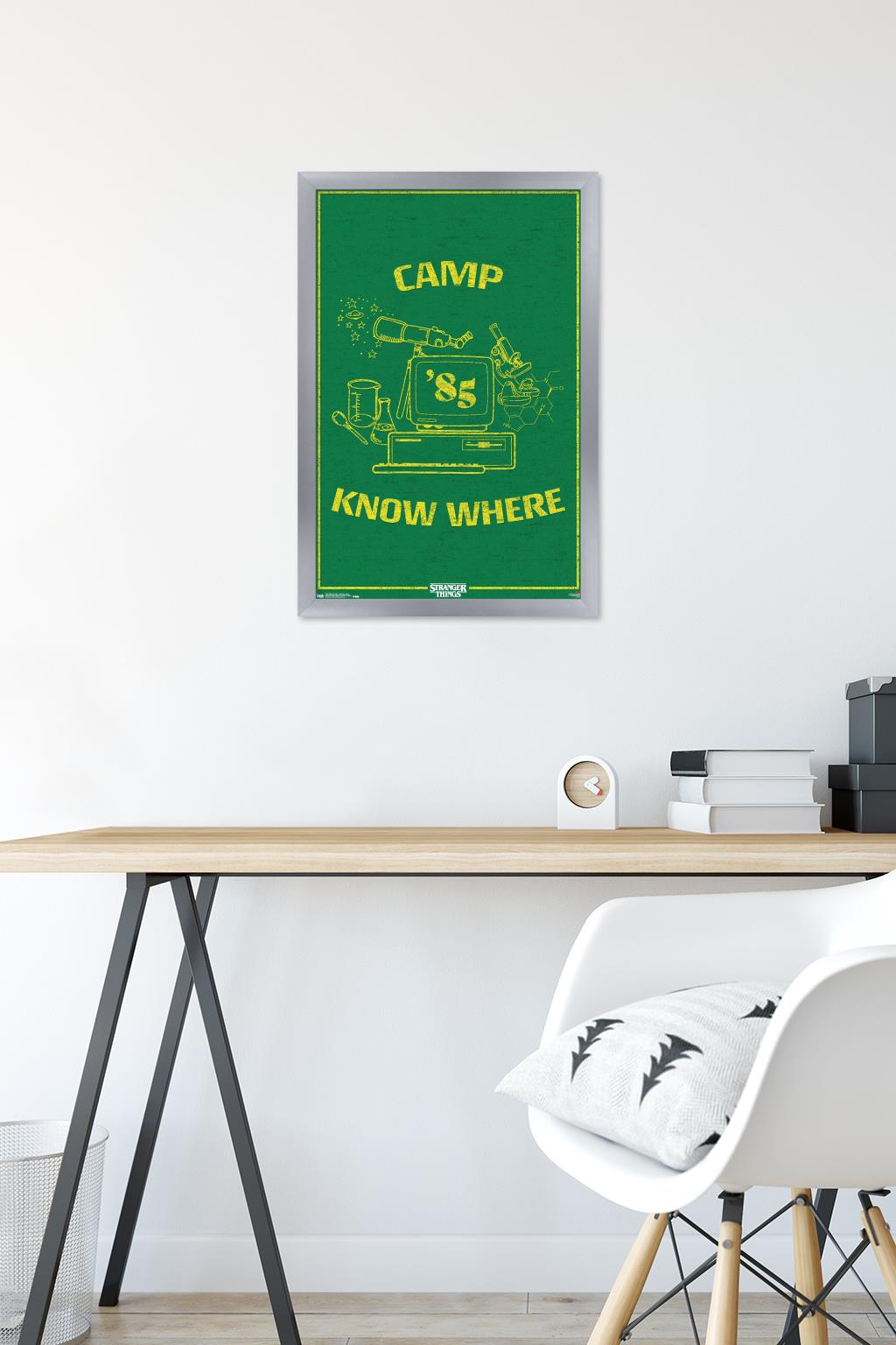 Netflix Stranger Things: Season 3 - Camp Know Where Wall Poster, 14.725" x 22.375" Framed