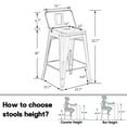 thumbnail image 5 of Andeworld 26" Low Back Metal Counter Stool Height Bar Stools [Set of 4] Barstools, Black, 5 of 7
