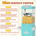 thumbnail image 3 of ENYOPRO 10 OZ Popcorn Machine with Professional Cart, Vintage Movie Theater Style Popcorn Maker, 40-Cup Capacity, Removable Stainless Steel Kettle, for Home Theater, Party, Wedding & Birthday, Cyan, 3 of 11