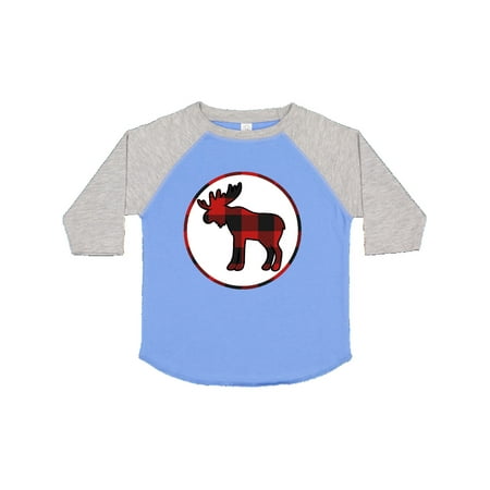 

Inktastic Moose Buffalo Plaid Silhouette Gift Toddler Boy or Toddler Girl T-Shirt