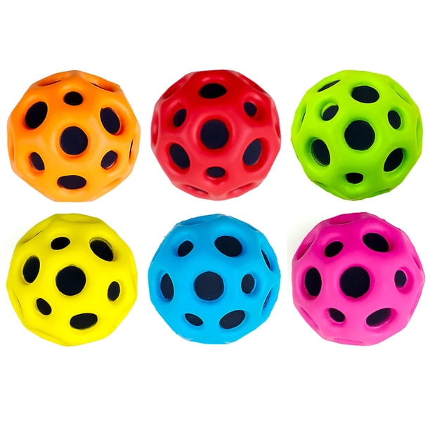 Pelota Entrenamiento Deportivo para Con Agujeros Hinchable Interacción 6 Piezas Colorida Rebote Fácil Agarrar Y Atrapar Ligera Juegos en Interiores Exteriores