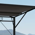 thumbnail image 6 of Outsunny 10' x 8' Outdoor Pergola and Patio Gazebo, Extendable Side Awning, Sun Shade Shelter for Garden, Camper, Deck, Doors and Windows, Brown, 6 of 9