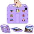 thumbnail image 6 of for iPad Air 11 inch M2 2024 & iPad Pro 11 inch (M4) 2024 Case Cute Kids Kawaii Cover 3D Cartoon Handle & Stand Soft Silicone Shockproof EVA Foam Lightweight Rugged Case,Lightpurple, 6 of 9