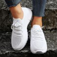 thumbnail image 3 of Vedolay Flat Sneakers Shoes for Women Slip Comfy Casual Flat Sneakers,White 6.5, 3 of 5