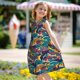 thumbnail image 5 of Balery Colorful Carp Streamer Camisón de princesa para niñas, pijama de algodón con mangas abullonadas, suave y bonito.-Large, 5 of 6