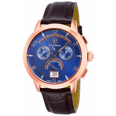 S. Coifman Men's SC0182 Quartz Chronograph Blue Dial Watch