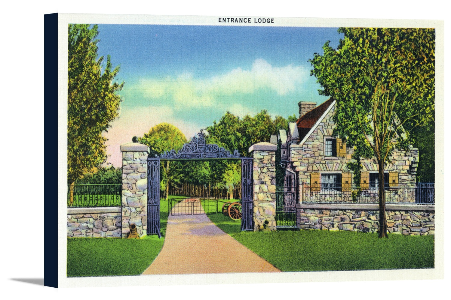 Fort Ticonderoga, New York Exterior View of the Entrance Lodge (18x11