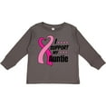 thumbnail image 3 of Inktastic Breast Cancer Awareness I Support My Auntie with Pink Ribbon Boys or Girls Long Sleeve Toddler T-Shirt, 3 of 5