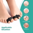 thumbnail image 6 of Welnove Bunion Corrector, Toe Separators with 2 Loops, Big Toe Spacer Suitable for Bunion and Overlap Toe (Pack of 12, Black), 6 of 6