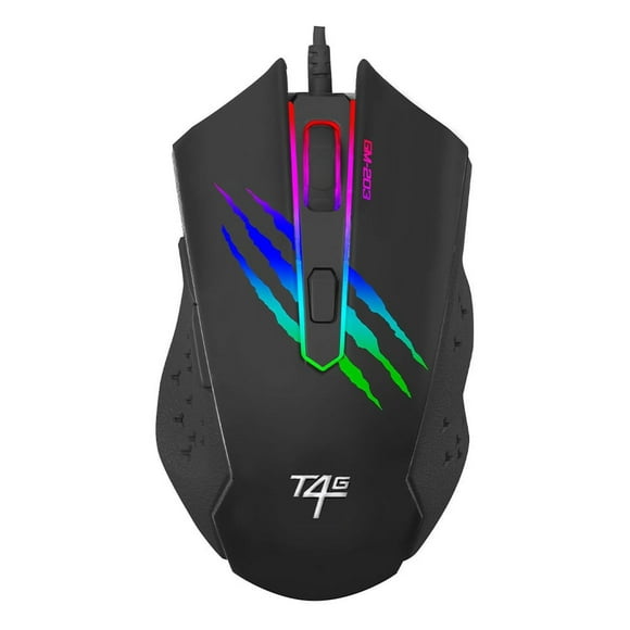 Mouse gamer Westminster Kfir RGB alámbrico, conexión USB, 7 botones, 3600 dpi