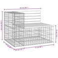 thumbnail image 4 of vidaXL Garden Bench Gabion Design 92x71x65.5 cm Solid Wood Douglas, 4 of 5