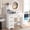 white2, variant on Dapmiu Wooden Dressing Table European Style, LED Light Mirror with 4 Drawers & 6 Open Shelves, Easy Assembly Vanity Desk (31.5"x15.75"x53.94")