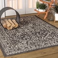 thumbnail image 5 of JONATHAN Y SANTA MONICA 3 x 5 Area Rug, Malta Bohemian Medallion Textured Weave - Black/Gray, SMB104C-3, 5 of 11