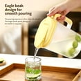 thumbnail image 6 of Clearance Under $4, 1 Pack Oval Fridge Door Pitcher, 1.8L Slim Water Jug with Lid, Plastic Iced Tea and Juice Container with Spout for Refrigerator, 19.7x18.3cm(G), 6 of 6
