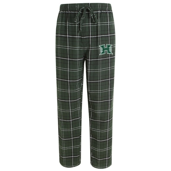 Men's Concepts Sport Green/Black Hawaii Warriors Ultimate Flannel Pants
