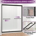 thumbnail image 2 of MAYEERTY 60x72in Sliding Shower Door, Aluminum Tempered Glass Shower Door, Shower Door with Anti-Water Seal, Matte Black, 2 of 8