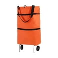 thumbnail image 1 of Cqxid Sacs pour Visage et Rangement à Moins de 10 $ Sac Chariot Pliable avec Roues Sac de Magasinage Pliable Chariot de Magasinage Portable Sac de Magasinage Réutilisable Sac d'Épicerie avec Roues Sac Chariot de Magasinage, 1 of 3