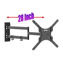 Mount Plus MP-L28-400 Long Arm Full Motion TV Wall Bracket with 28 inch Extension Articulating Arm | Fits Screen Sizes 23 to 55 Inch | VESA 400x400mm Compatible (28" Extension 23" to 55" TV)