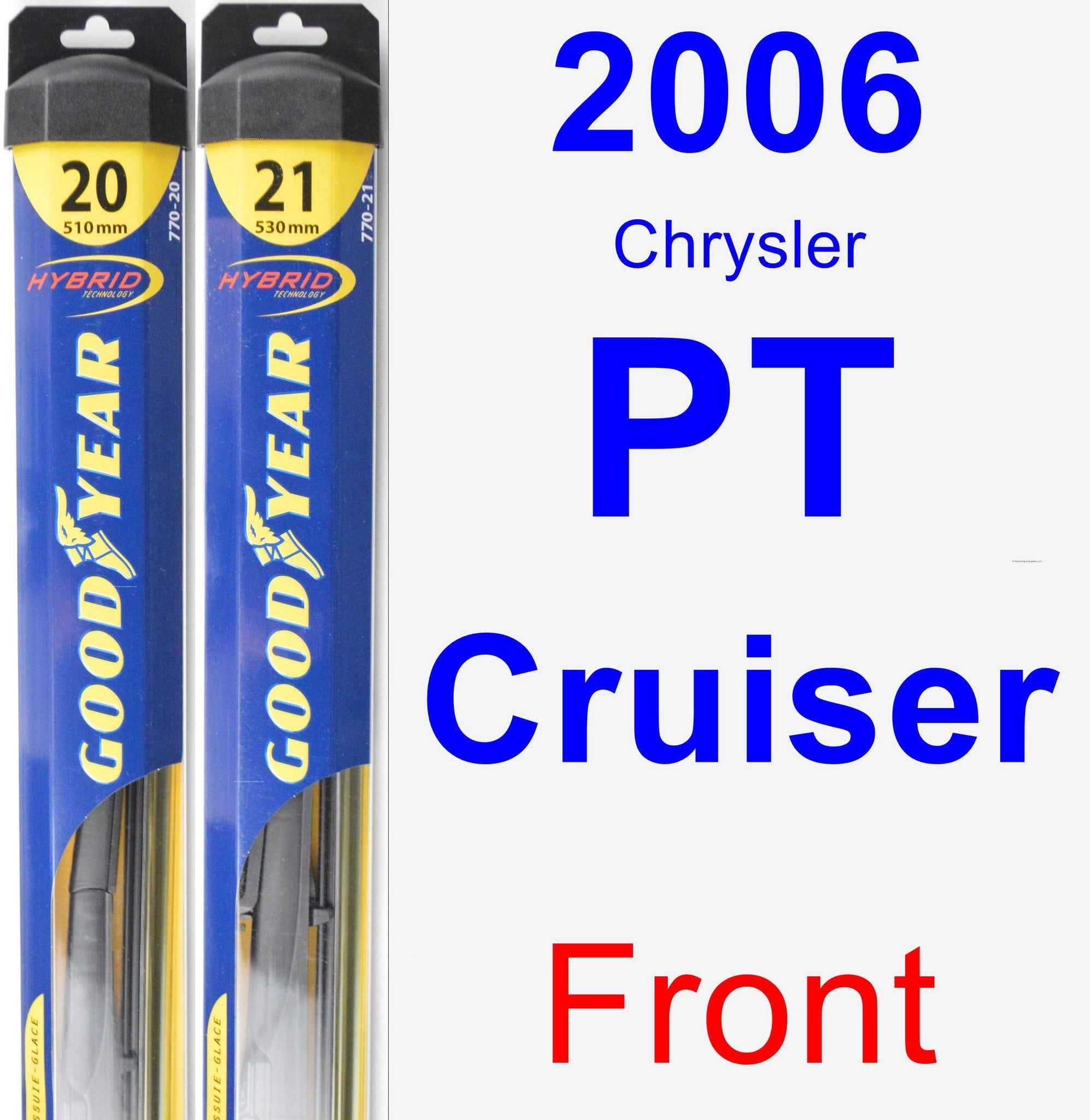 2006 Chrysler PT Cruiser Wiper Blade Set/Kit (Front & Rear) (3 Blades)  - Hybrid 