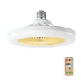 thumbnail image 1 of TFixol Silent Ceiling Fan Light with Remote Control, 3-Speed Adjustable, E27 Bulb Holder, Beige Shade & Tri-Color Lighting for Living Room, Bedroom, or Dining Area, 1 of 6