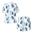 thumbnail image 5 of Picia Penguin Winter Fun Pajamas Sets for Women Soft Short-Sleeved Pjs with Lounge Shorts Two Piece Sleepwear-4X-Large, 5 of 9