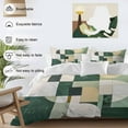 thumbnail image 3 of Abstract Street Art Duvet Cover Set Full Size, Vintage Watercolor Green 4 Piece Soft Microfiber Bedding Set with 1 Duvet Cover, 1 Flat Sheet, 2 Pillowcases, 3 of 9