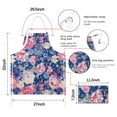 thumbnail image 7 of Pioneer Flower Floral Print Pattern Apron-Garden Aprons for Women with Pockets-Cotton Linen Waterproof Kitchen Cooking Gardening Aprons Adjustable for Kitchen,Cooking,BBQ and Salon 33x27 Inch, 7 of 7