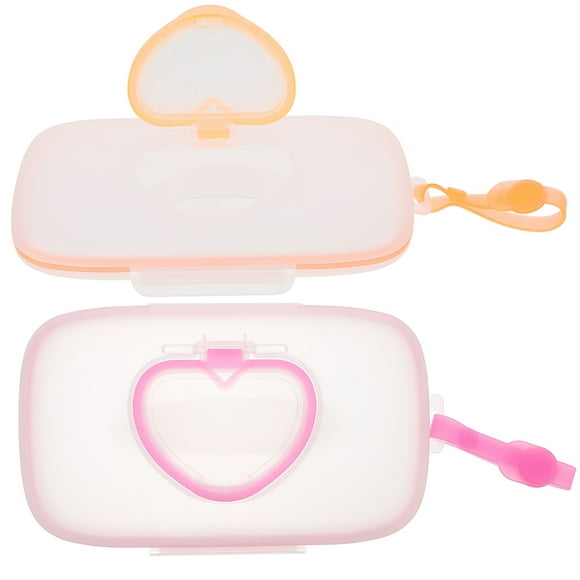 BRIGHTFUFU 2 PCS Toallitas portátiles Dispensador Toallitas para bebés Dispensador de almacenamiento de toallitas para bebés para viajar