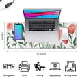 thumbnail image 5 of Long Mouse Pads for Desk,Pioneer Flower Floral Print Pattern Desk Mats on Top Of Desks, Desk Mouse Pad Extra Large with 3mm Non-Slip Base and Stitched Edge for Gaming,Office,Work,Home 31.5"x11.8", 5 of 6