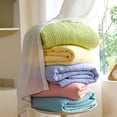 thumbnail image 7 of 6-Layer Muslin Blanket, Lightweight Breathable Gauze Throw for Adults, Soft Summer Cotton Blanket for Couch, Bed, Nap, Travel, All-Season Home Use, 7 of 7