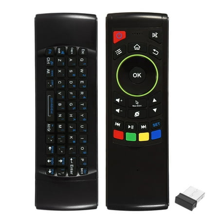 Mini Pc Infrared 2.4G Air Mouse Wireless Keyboard Remote Control 6-Axis Sensor with Infrared Remote Learning for MINI PC Smart TV Android TV BOX ()