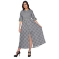 thumbnail image 1 of Moomaya Short Sleeve Printed Summer Kurti A-Line Tunic Dresses For Women, 1 of 5