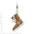thumbnail image 2 of Sterling Silver Enameled 3-d Snow Boot With Lobster Clasp Charm - 4.4 Grams - Measures 44x16mm Wide, 2 of 2