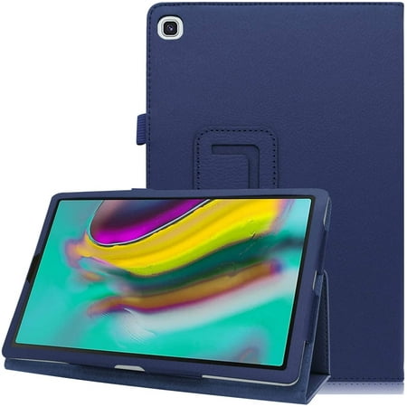 EpicGadget Samsung Galaxy Tab A 8.0 Case (2019) - Premium PU Leather Folding Folio Stand Case Cover for Samsung Galaxy Tab A 8.0 inch (SM-T290 Wi-Fi, SM-T295 LTE) 2019 Released + 1 Stylus (Navy Blue)