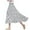 Gray, variant on Women's Floral Midi Skirt, High Elastic Waist Flowy Ruffle Casual Summer Boho Aline Maxi Skirts Athletic Skirts Women Green XXL